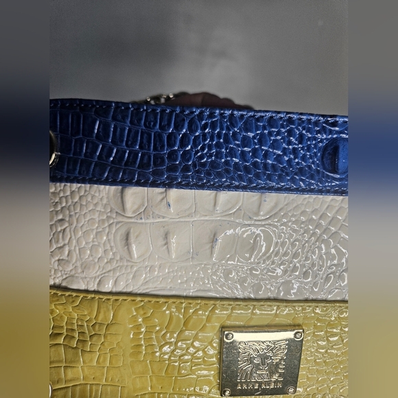 🧡💜💛Anne klein purse handbag Cocodrilo Simulation Skin ❤️🧡💜 - Picture 14 of 16